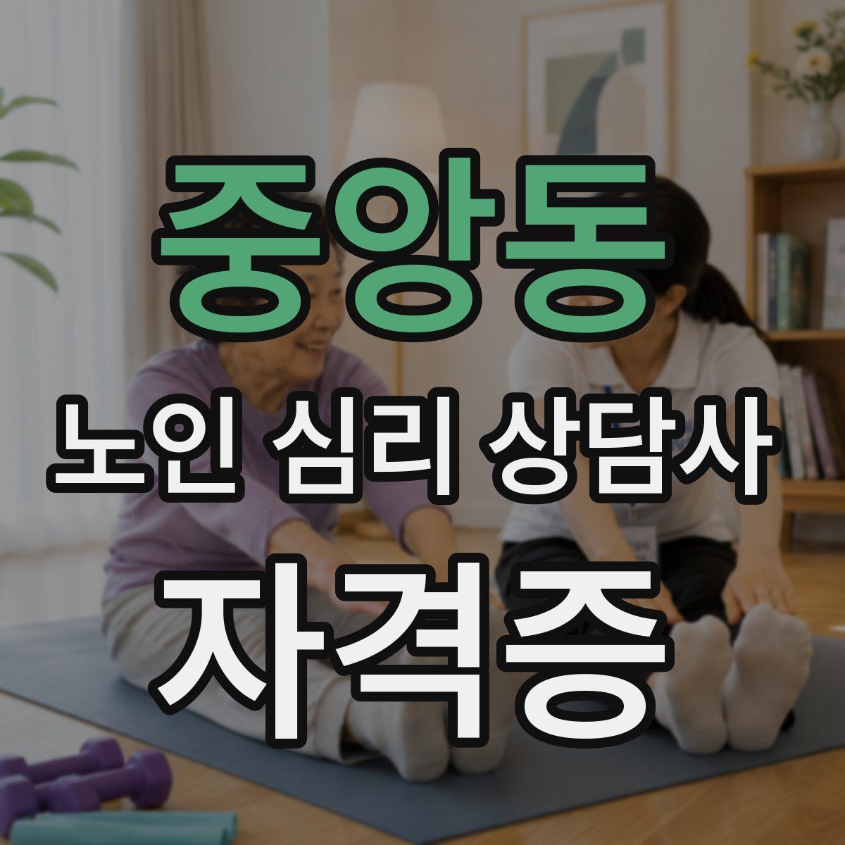 중앙동 노인 심리 상담사 자격증