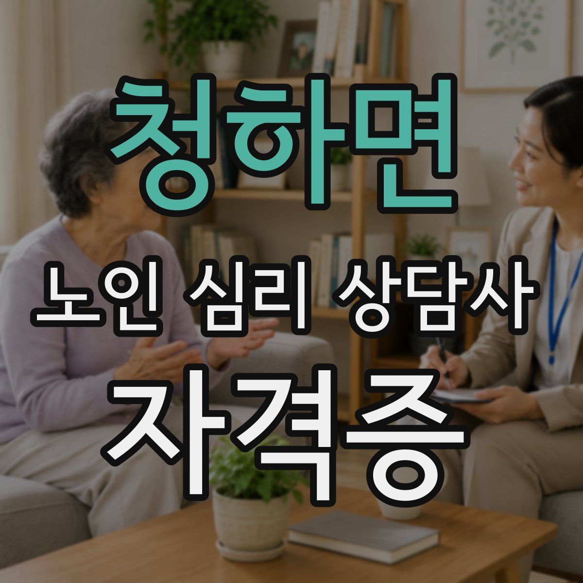 청하면 노인 심리 상담사 자격증