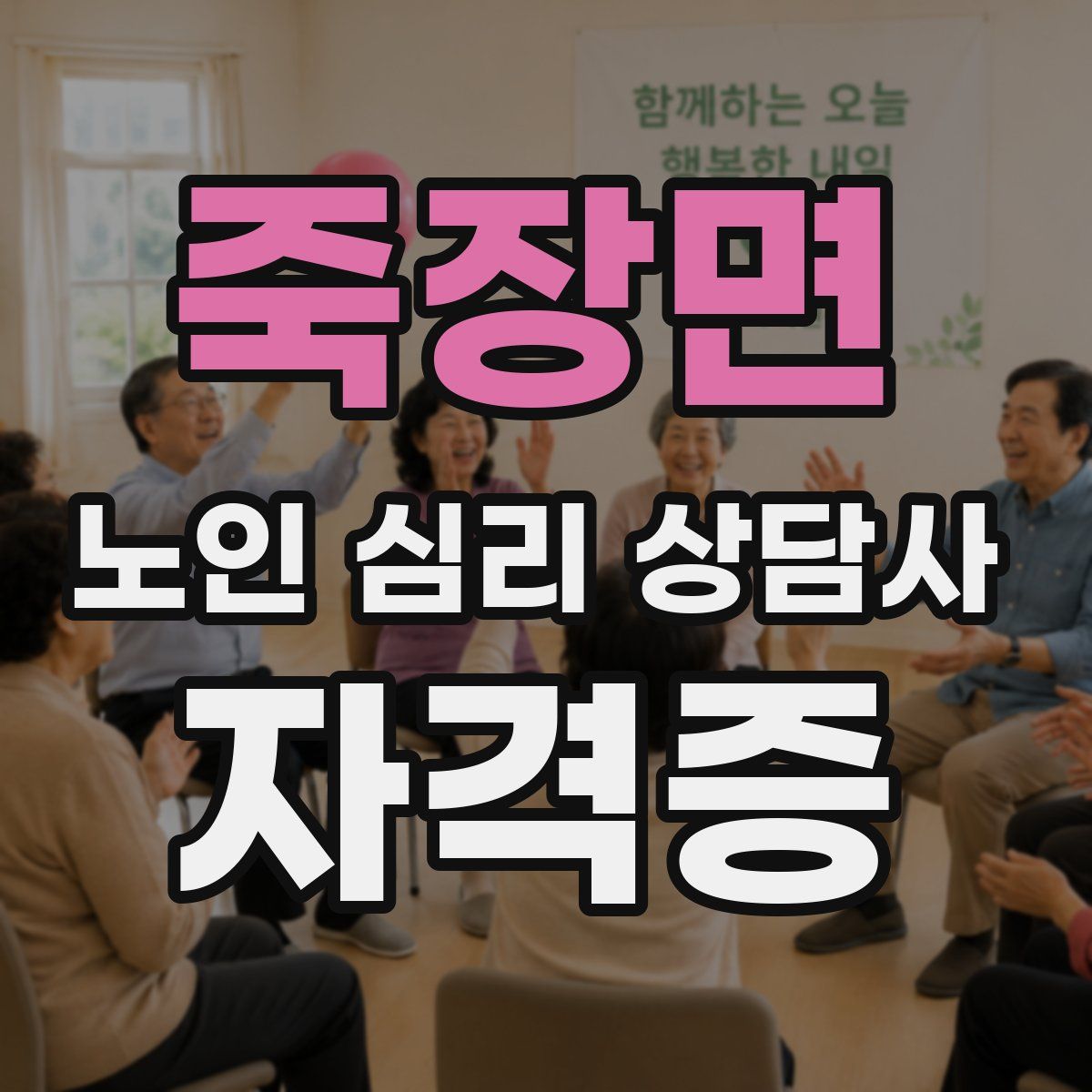 죽장면 노인 심리 상담사 자격증