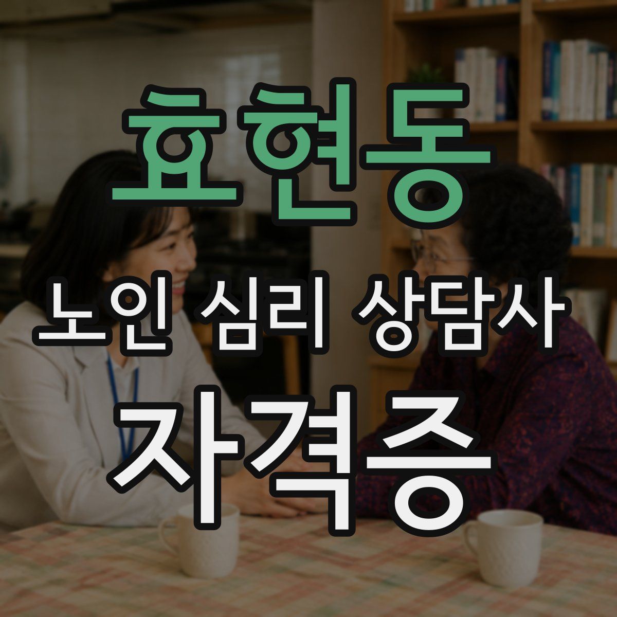 효현동 노인 심리 상담사 자격증