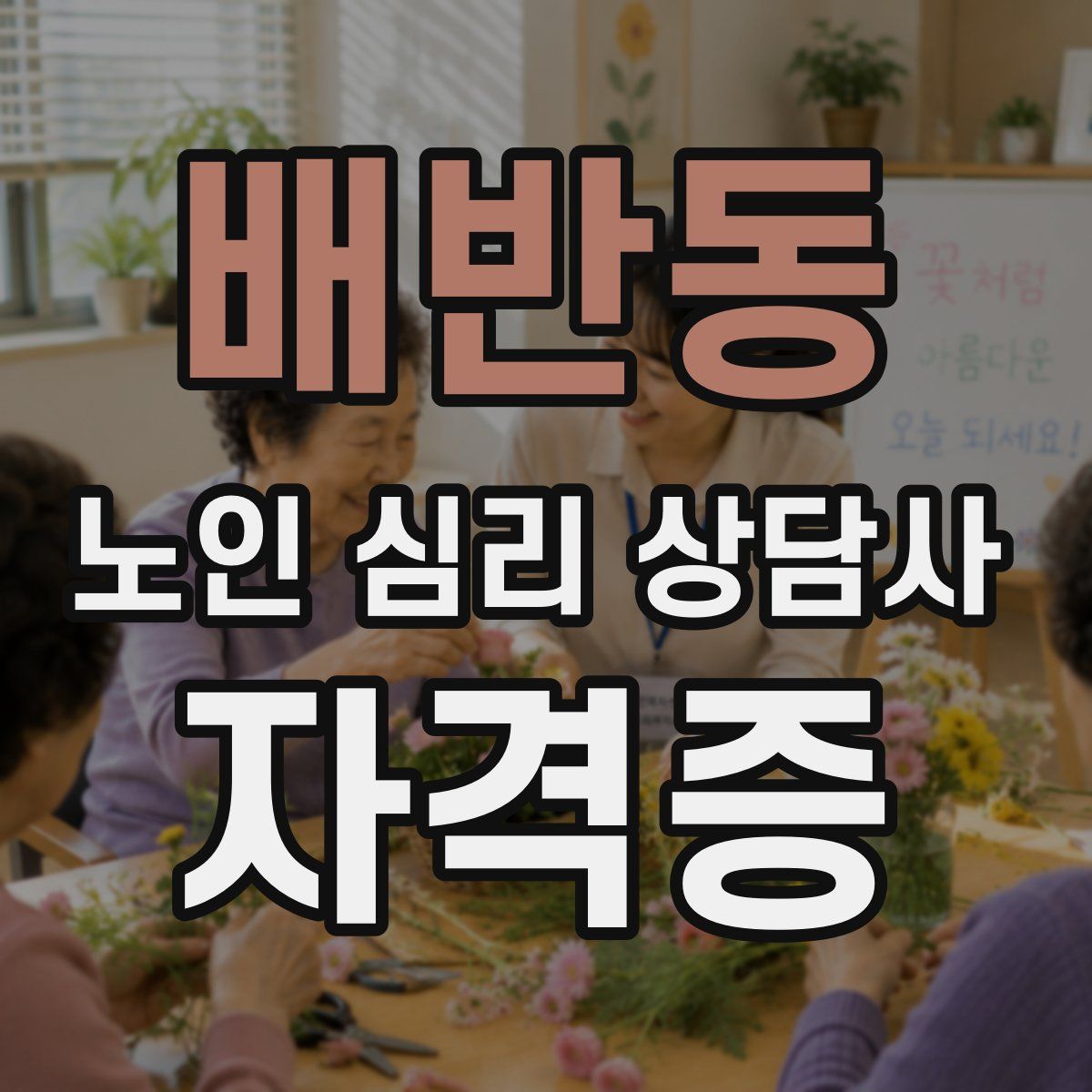 배반동 노인 심리 상담사 자격증