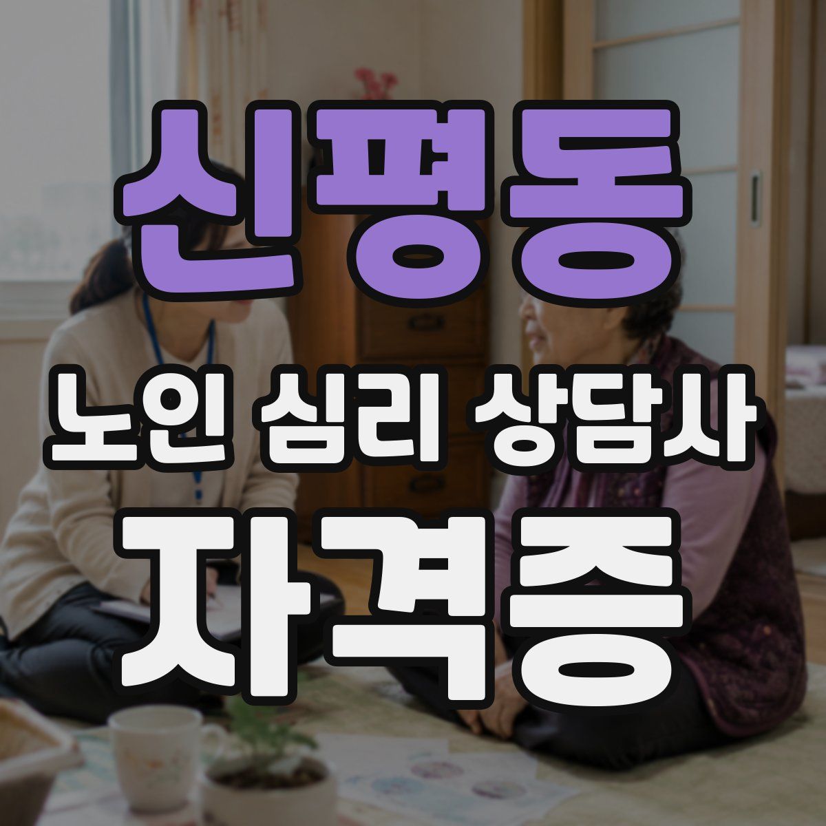 신평동 노인 심리 상담사 자격증