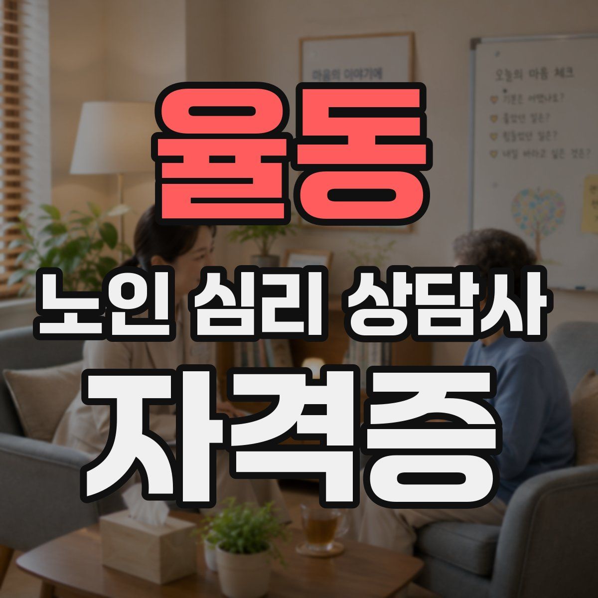 율동 노인 심리 상담사 자격증