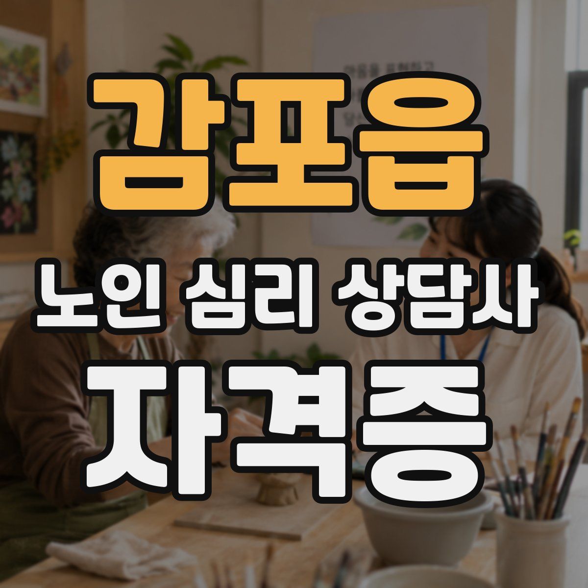 감포읍 노인 심리 상담사 자격증