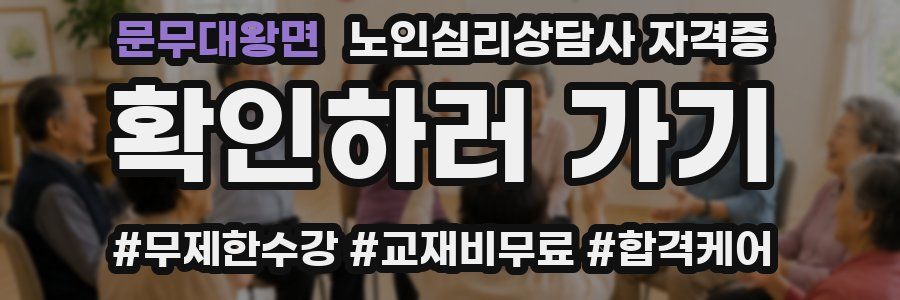 문무대왕면 노인 심리 상담사 자격증