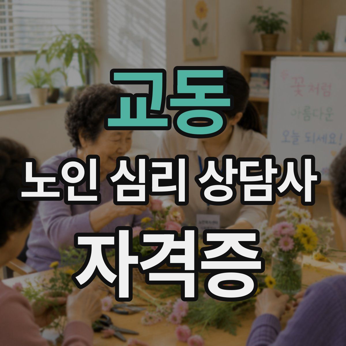 교동 노인 심리 상담사 자격증