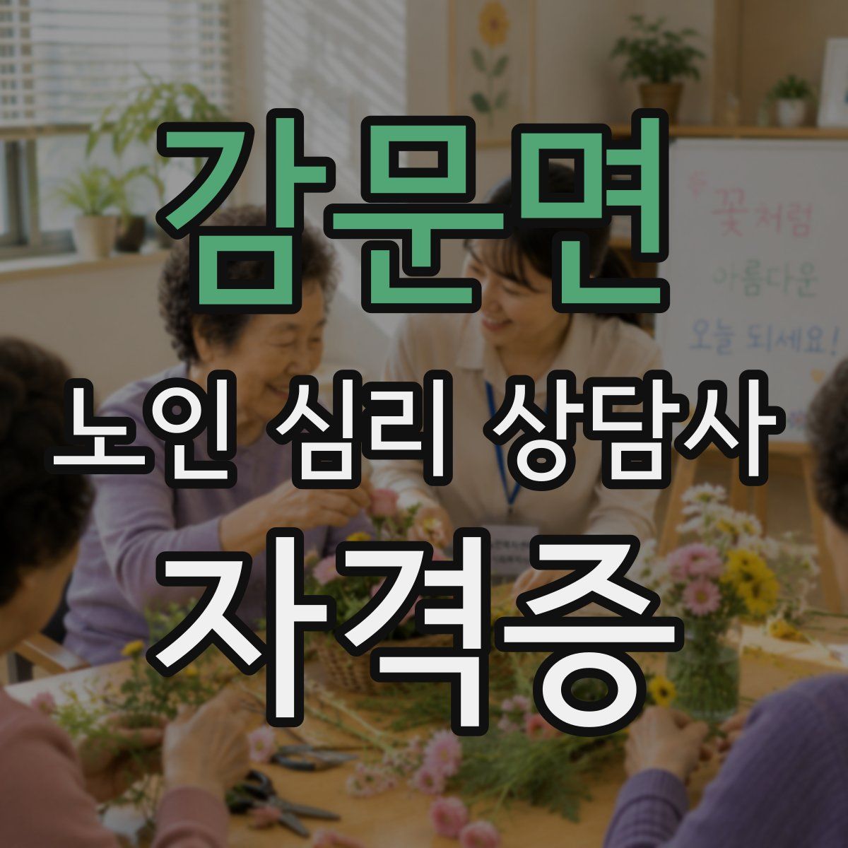 감문면 노인 심리 상담사 자격증