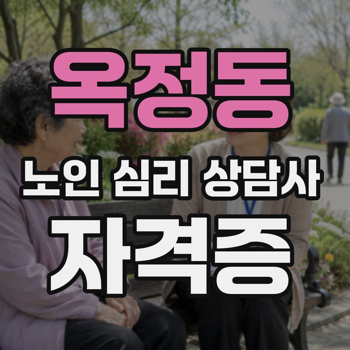 옥정동 노인 심리 상담사 자격증