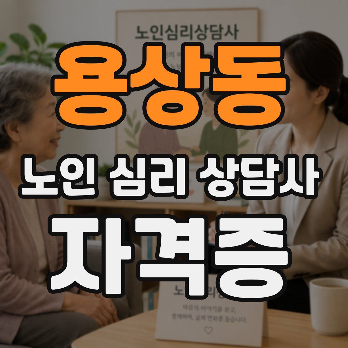 용상동 노인 심리 상담사 자격증