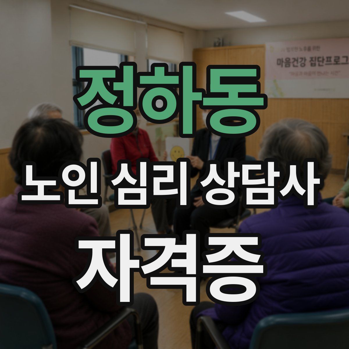 정하동 노인 심리 상담사 자격증