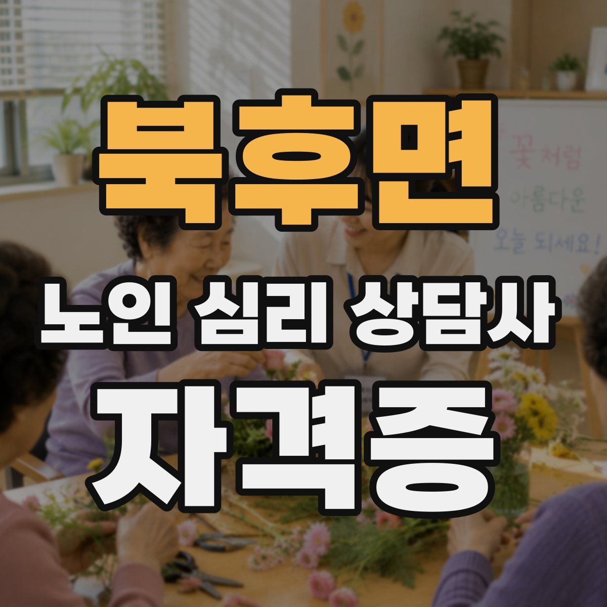 북후면 노인 심리 상담사 자격증