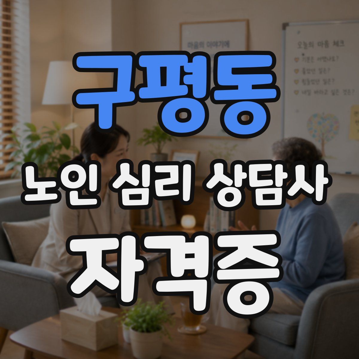 구평동 노인 심리 상담사 자격증