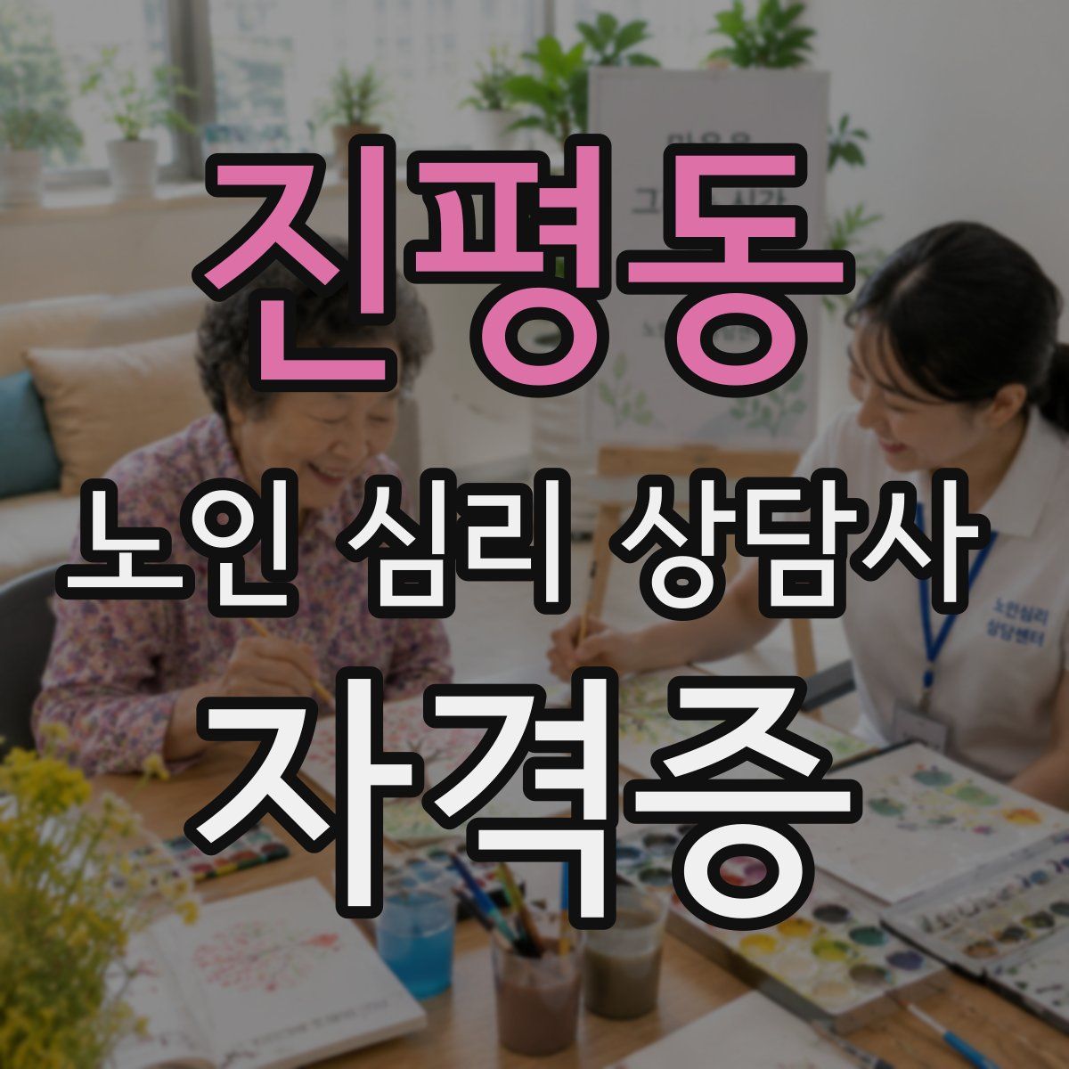 진평동 노인 심리 상담사 자격증