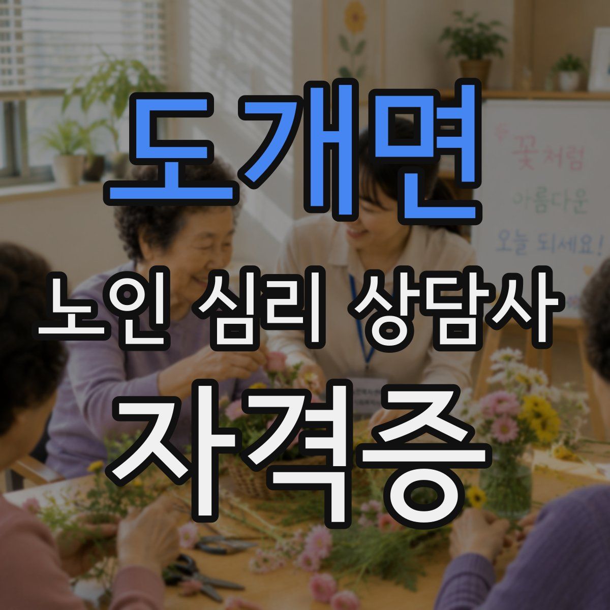 도개면 노인 심리 상담사 자격증