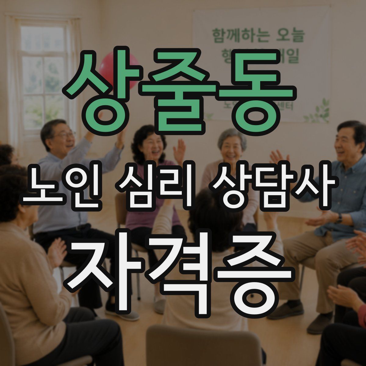 상줄동 노인 심리 상담사 자격증
