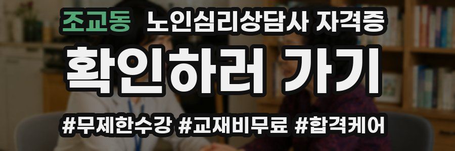 조교동 노인 심리 상담사 자격증