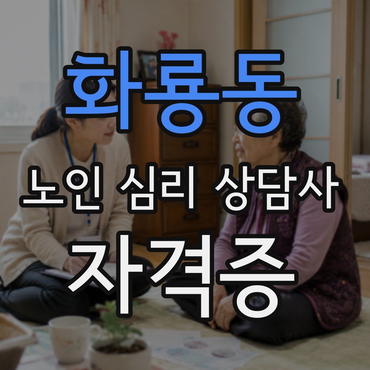 화룡동 노인 심리 상담사 자격증