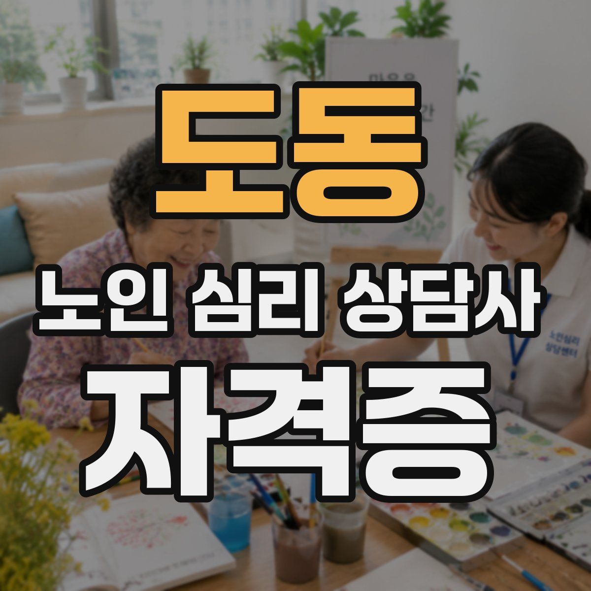 도동 노인 심리 상담사 자격증