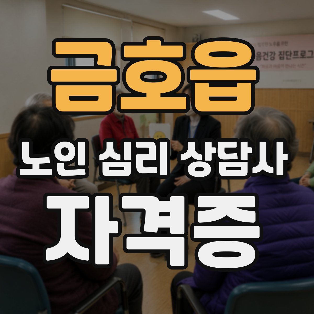 금호읍 노인 심리 상담사 자격증