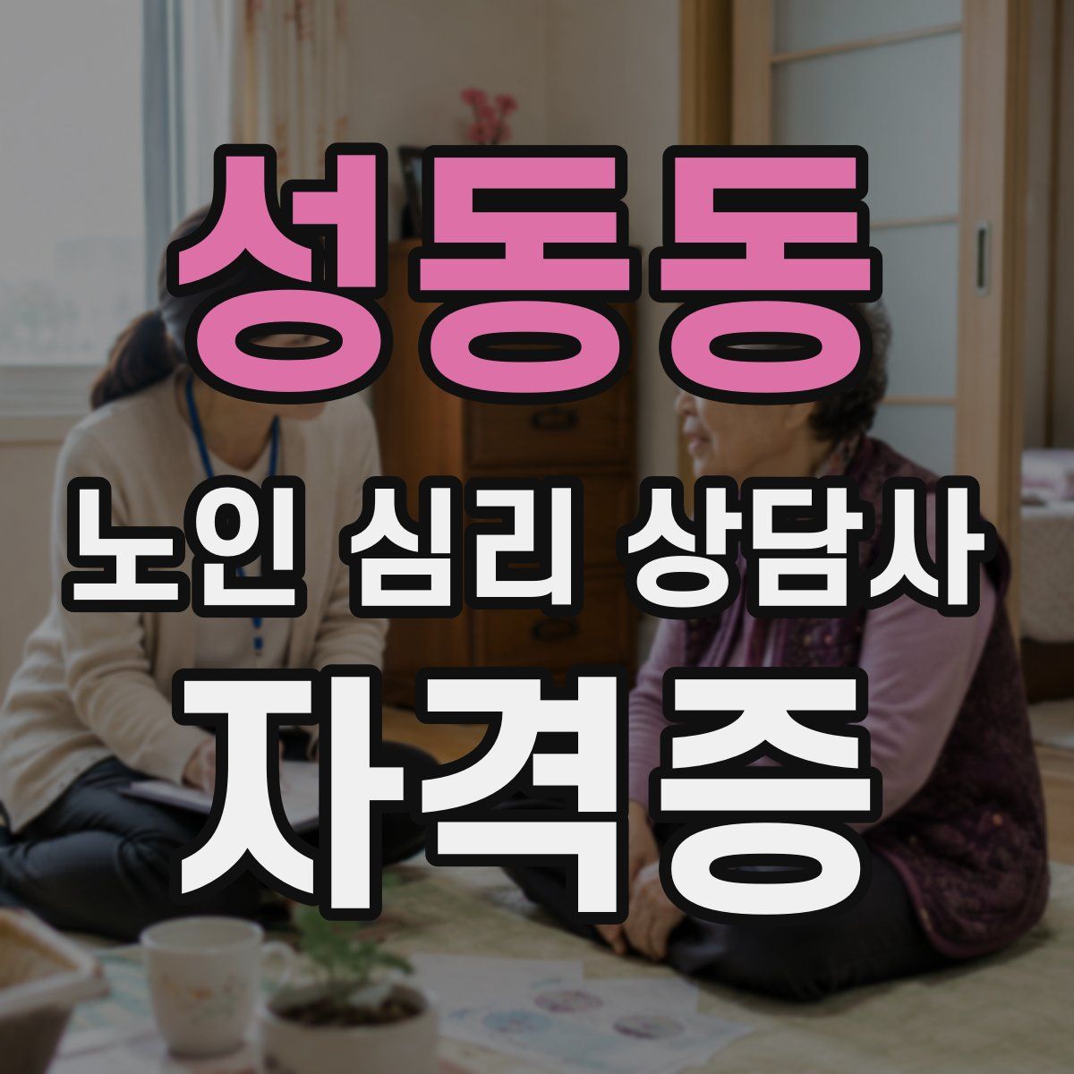성동동 노인 심리 상담사 자격증