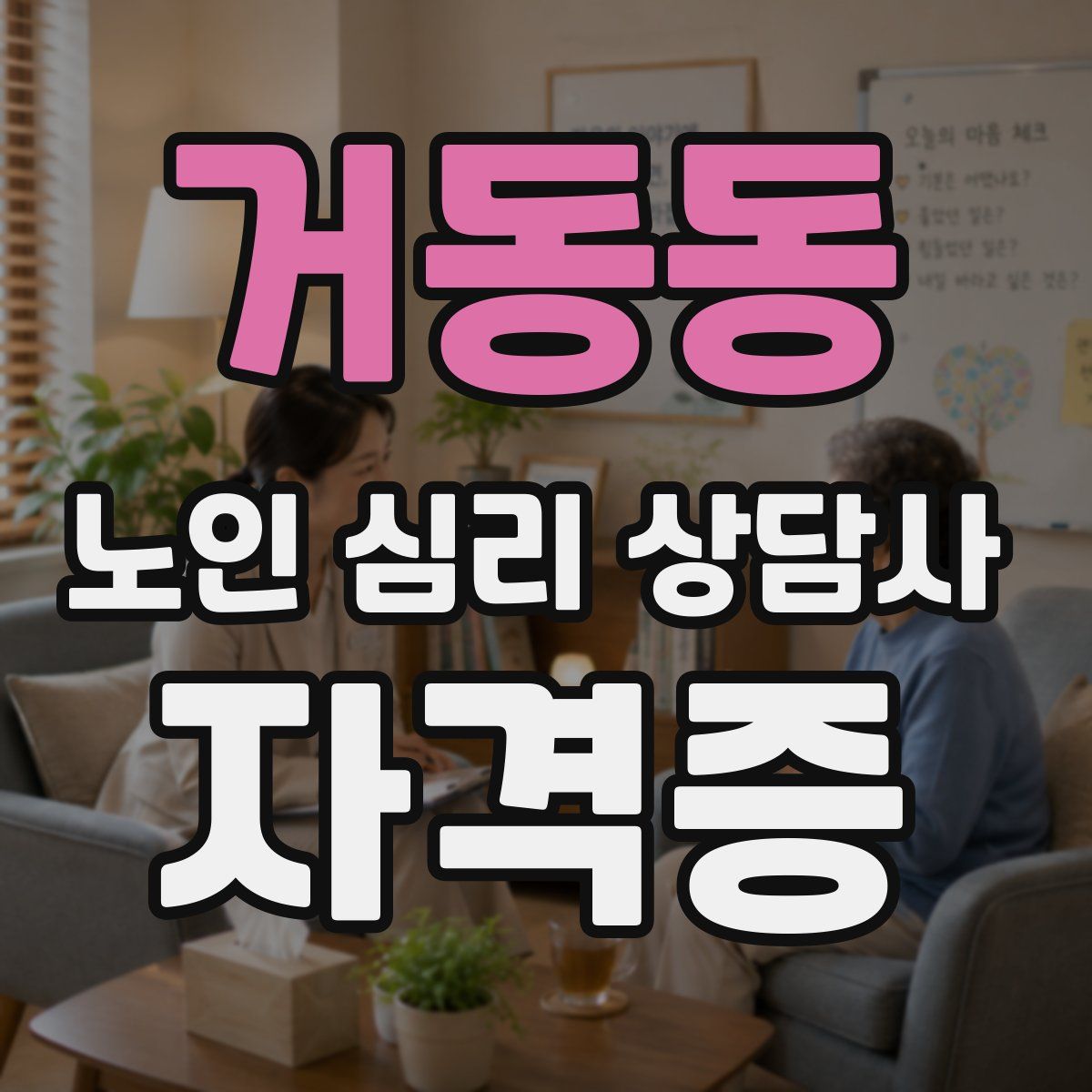 거동동 노인 심리 상담사 자격증