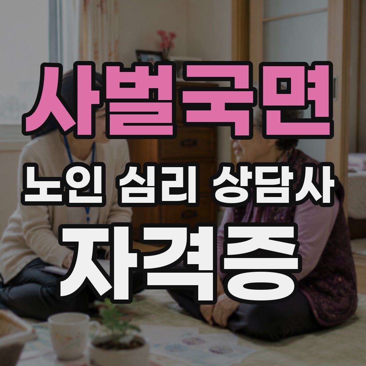 사벌국면 노인 심리 상담사 자격증