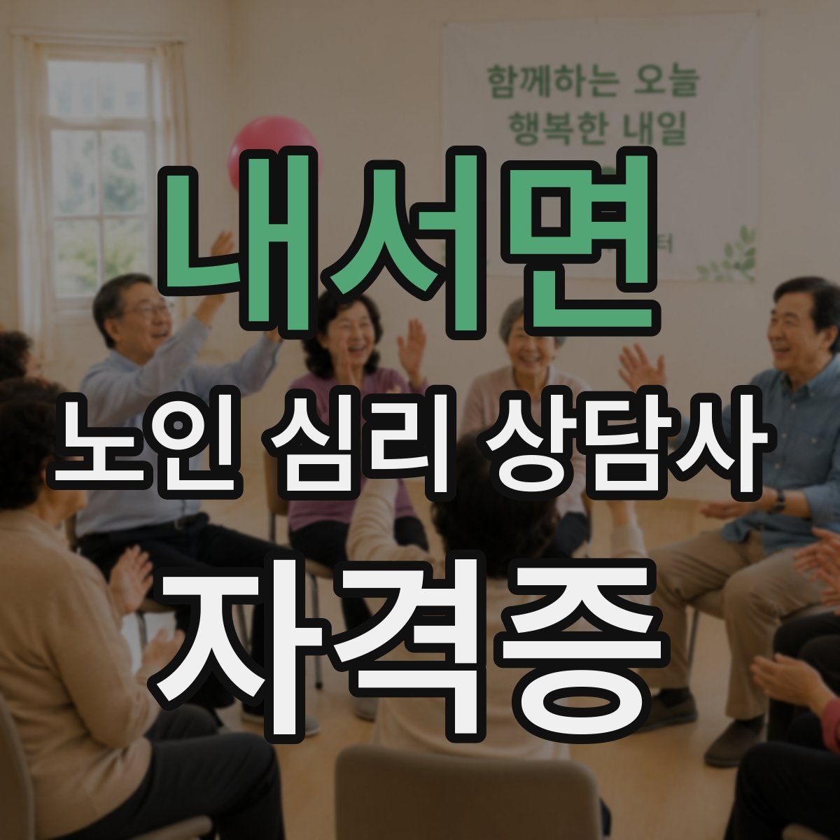 내서면 노인 심리 상담사 자격증