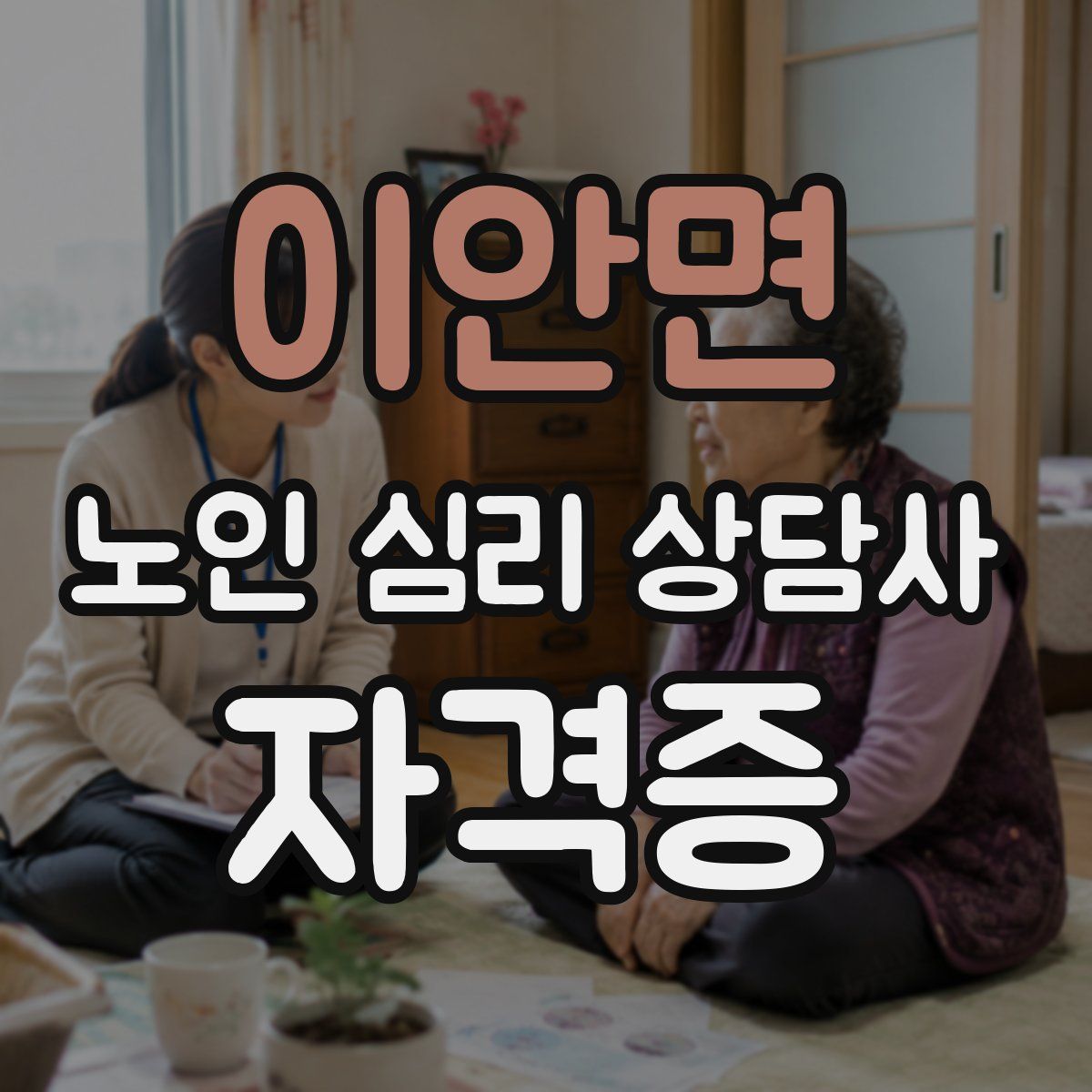 이안면 노인 심리 상담사 자격증
