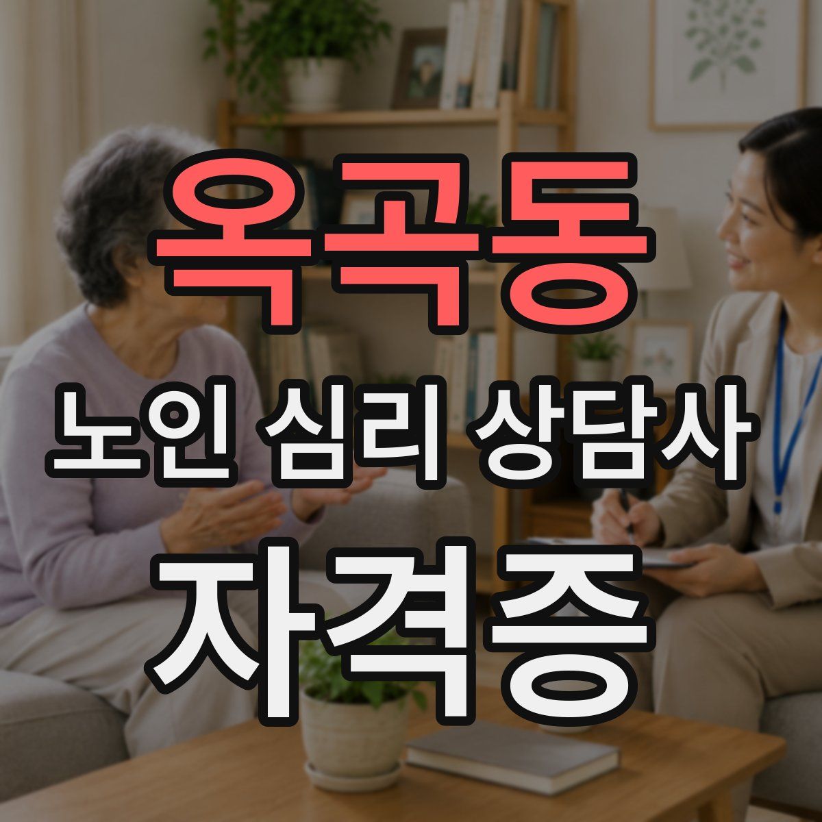 옥곡동 노인 심리 상담사 자격증