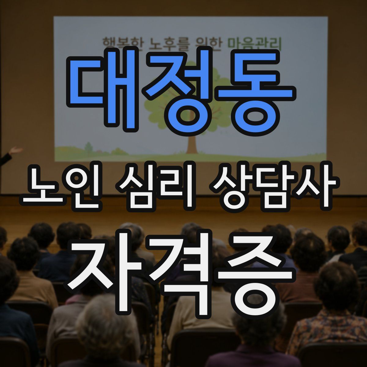 대정동 노인 심리 상담사 자격증