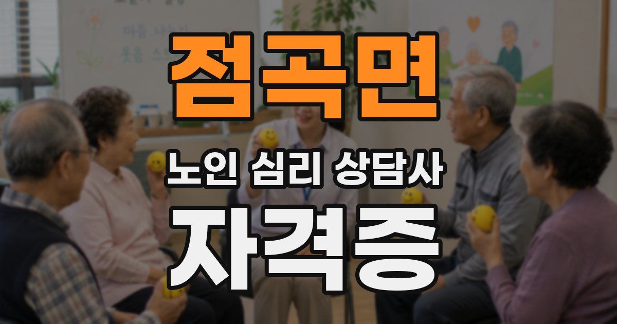 점곡면 노인 심리 상담사 자격증