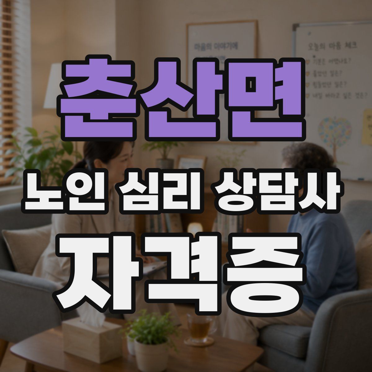 춘산면 노인 심리 상담사 자격증