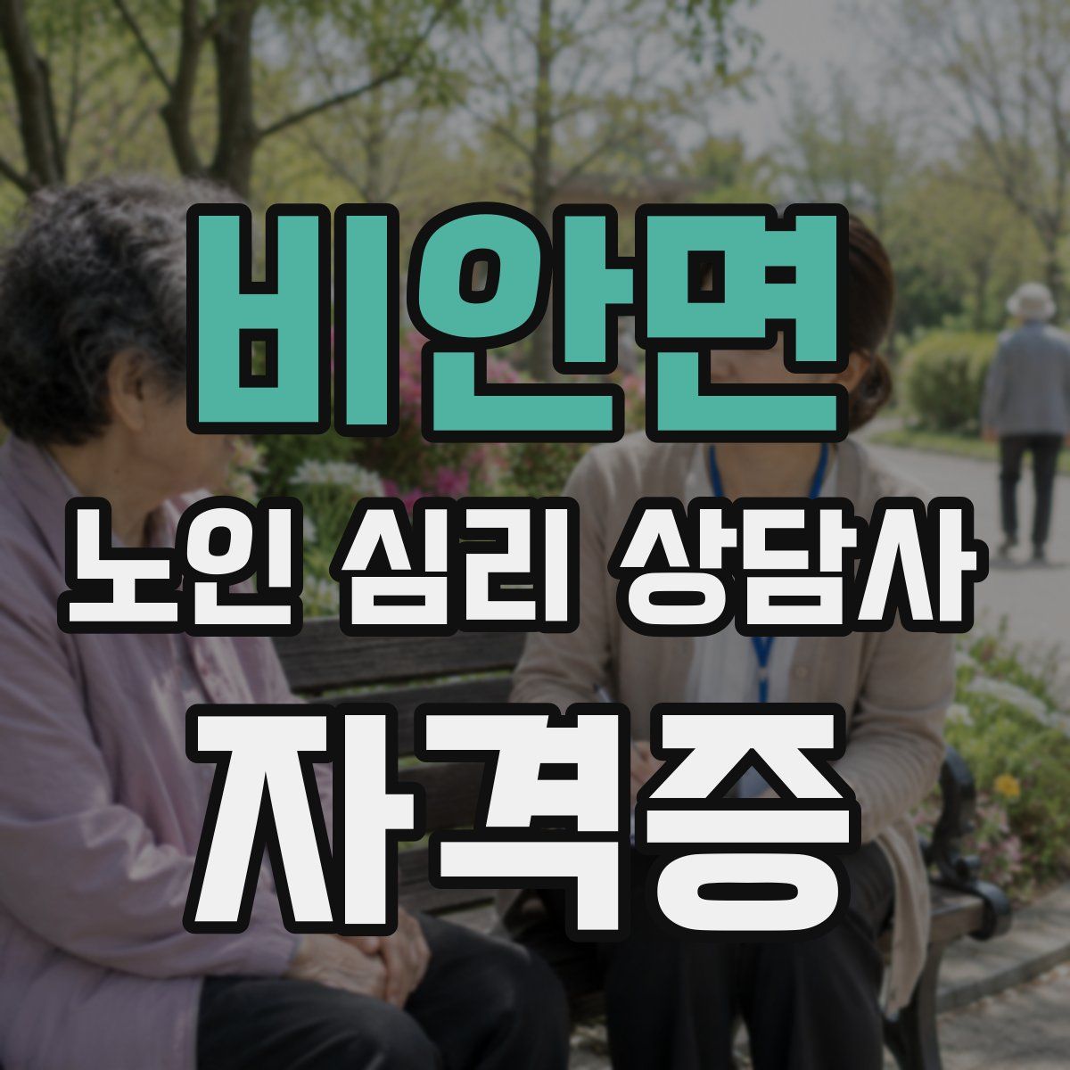 비안면 노인 심리 상담사 자격증