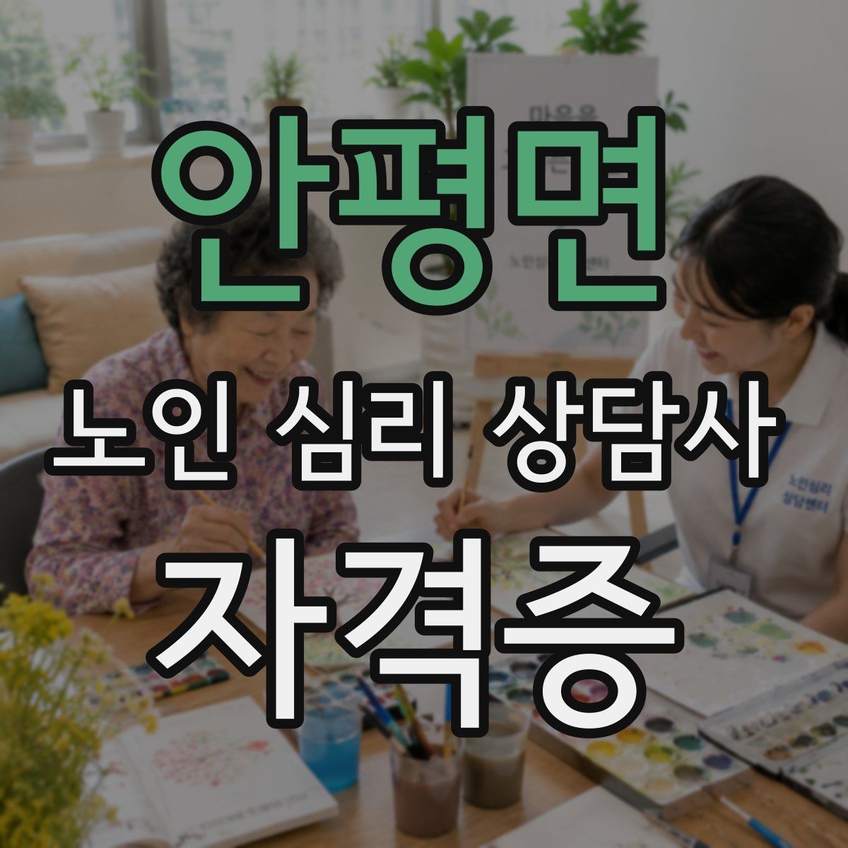 안평면 노인 심리 상담사 자격증