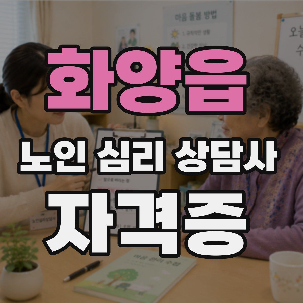화양읍 노인 심리 상담사 자격증