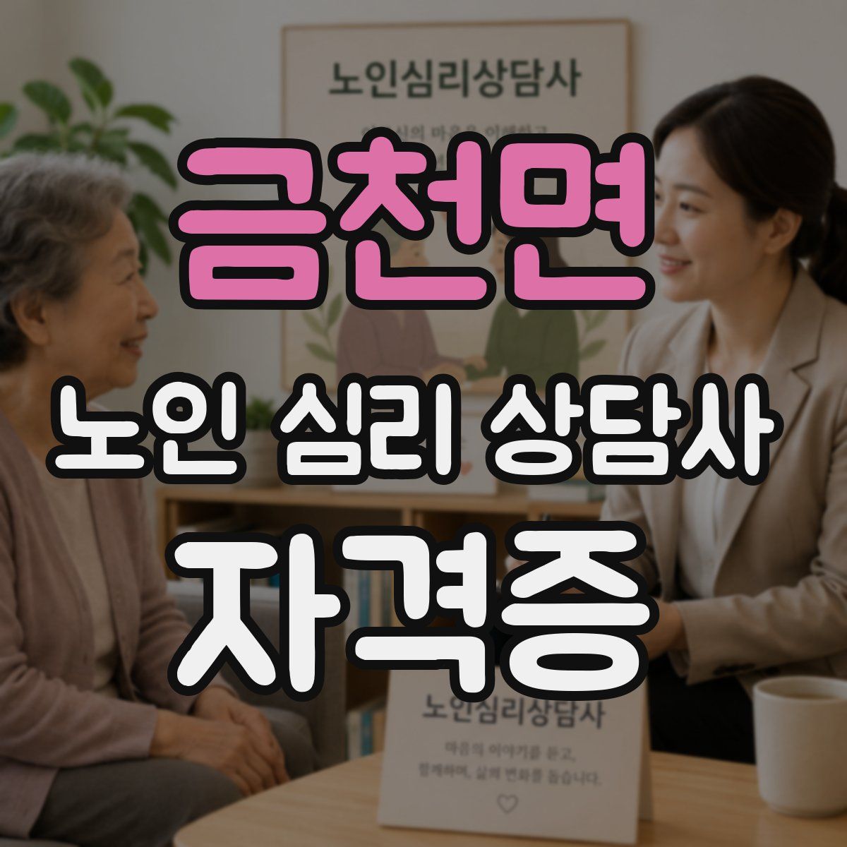 금천면 노인 심리 상담사 자격증