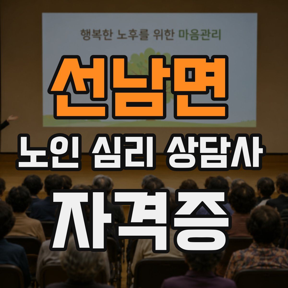 선남면 노인 심리 상담사 자격증
