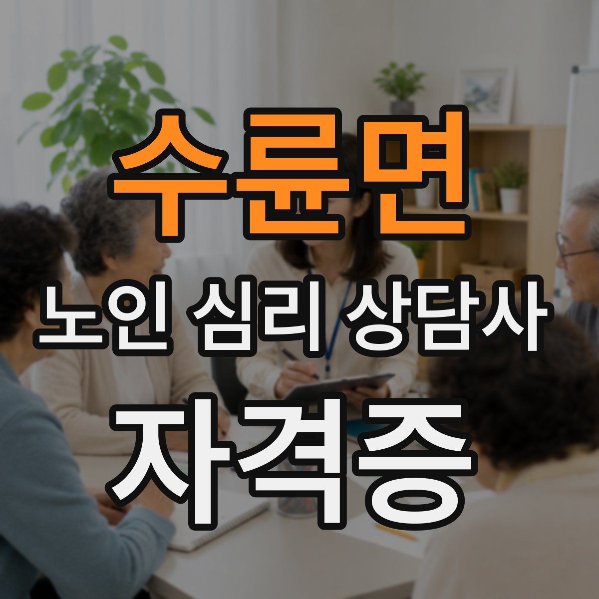 수륜면 노인 심리 상담사 자격증