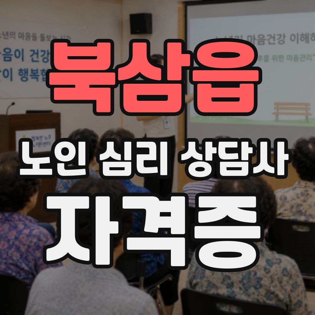 북삼읍 노인 심리 상담사 자격증