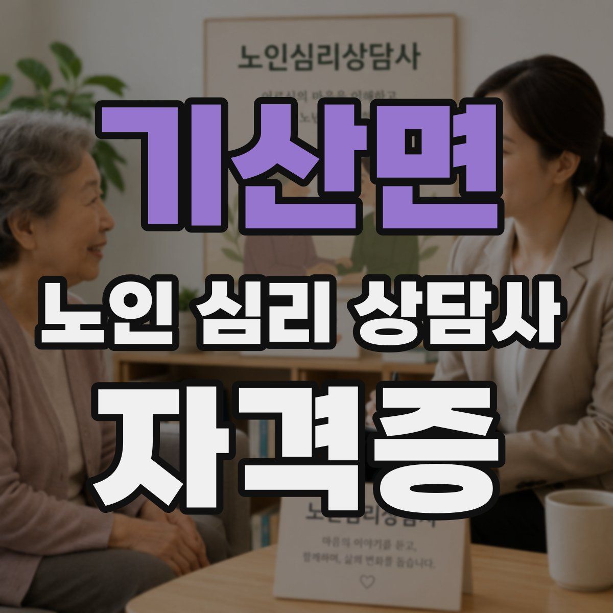 기산면 노인 심리 상담사 자격증
