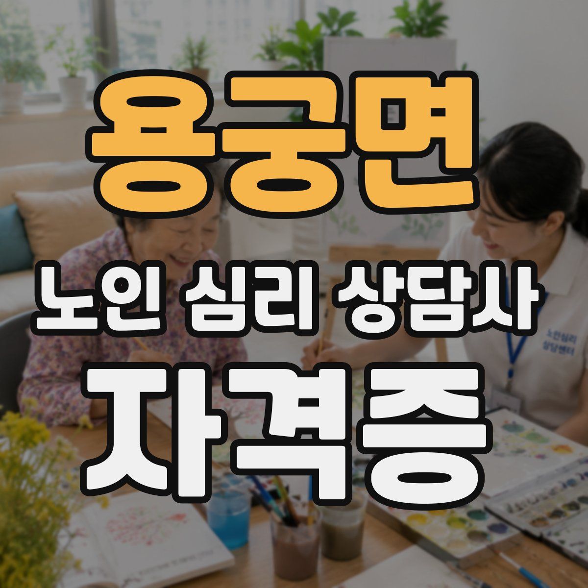 용궁면 노인 심리 상담사 자격증