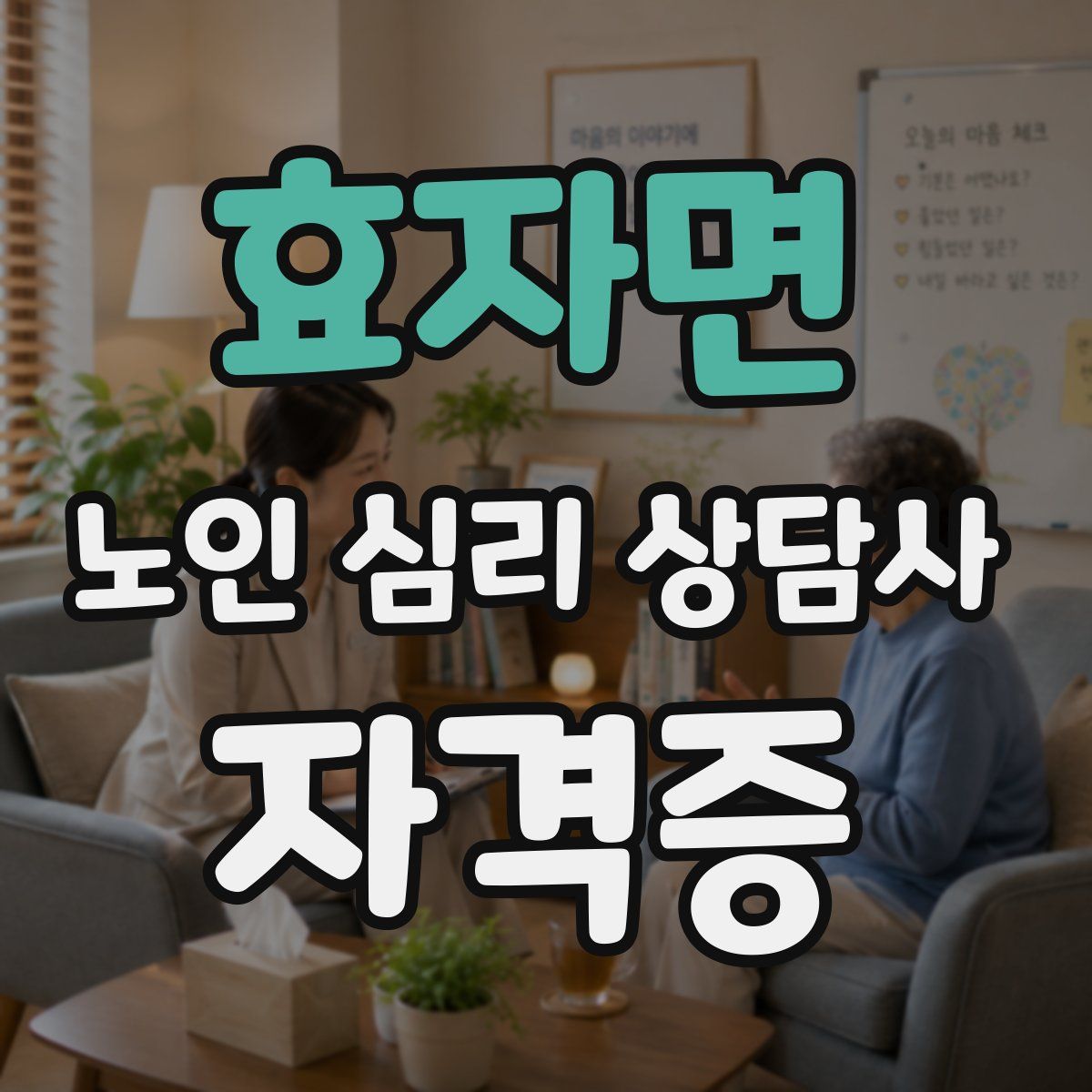효자면 노인 심리 상담사 자격증