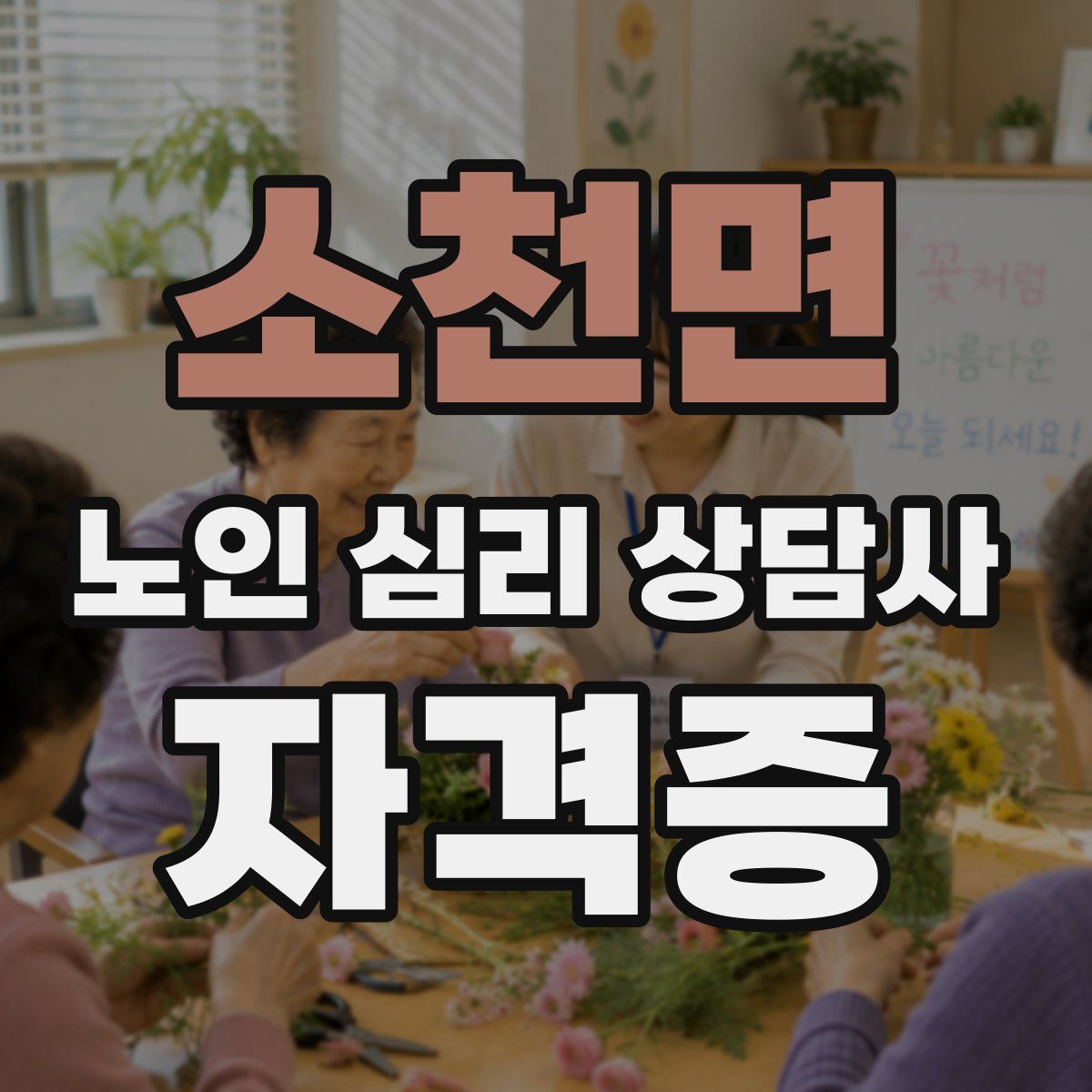 소천면 노인 심리 상담사 자격증