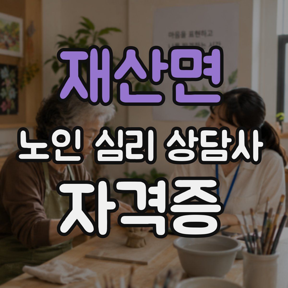 재산면 노인 심리 상담사 자격증