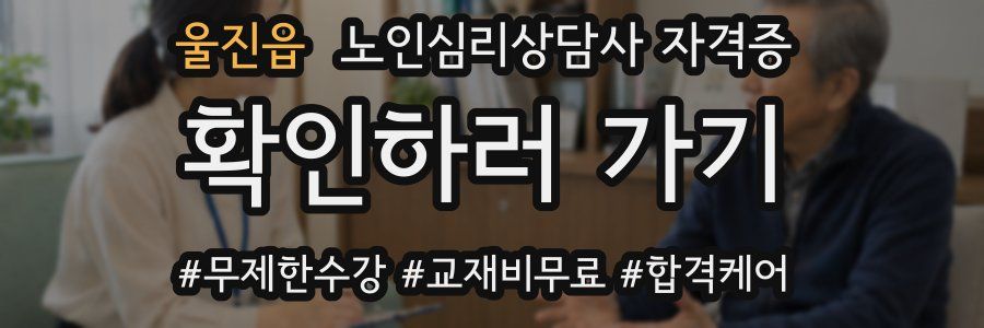 울진읍 노인 심리 상담사 자격증