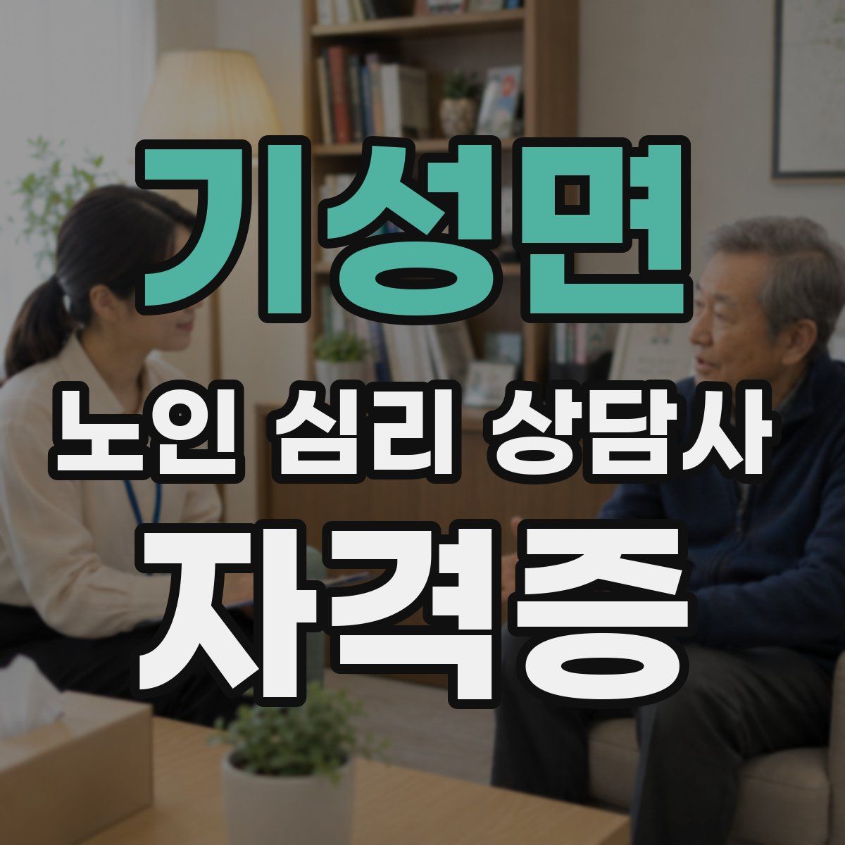 기성면 노인 심리 상담사 자격증