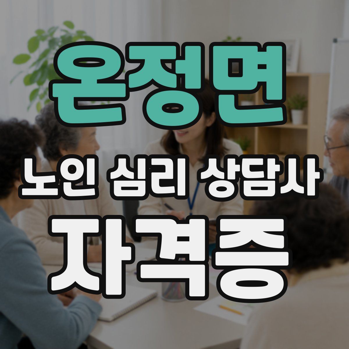 온정면 노인 심리 상담사 자격증