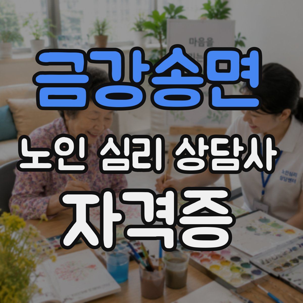 금강송면 노인 심리 상담사 자격증