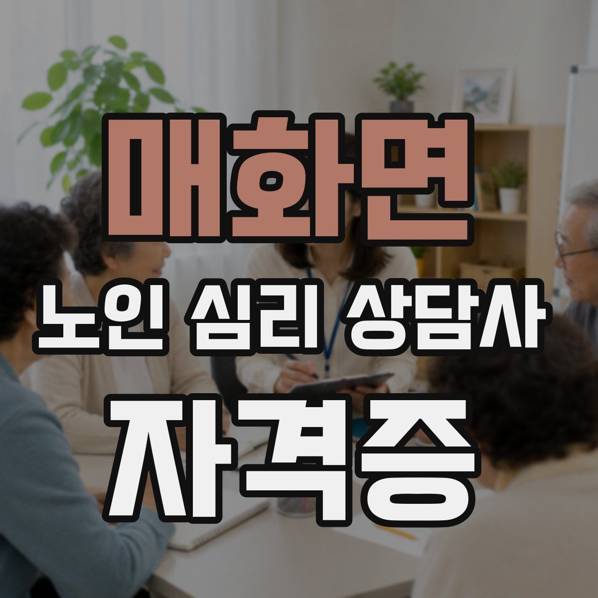 매화면 노인 심리 상담사 자격증