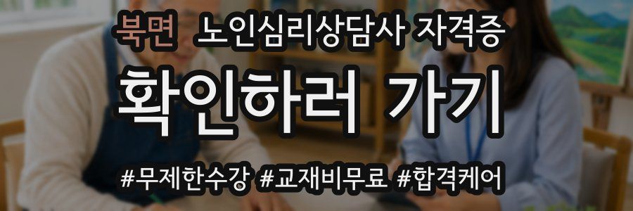 북면 노인 심리 상담사 자격증